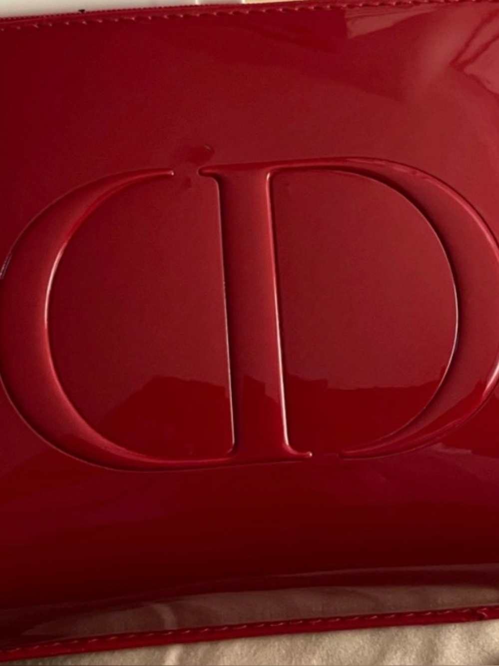 Dior GWP Glossy Red Bag with sample